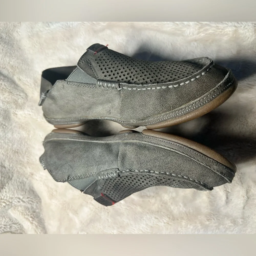 Olukai Slip On Mens 10.5 Moloa Kohana Suede Perforated Shoes